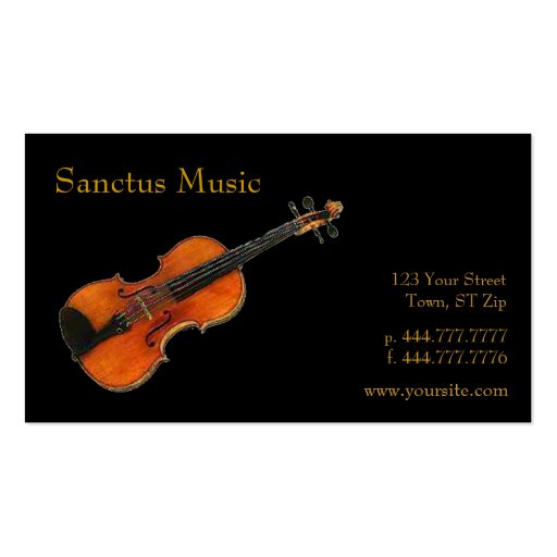 Violin Business Card (back side)