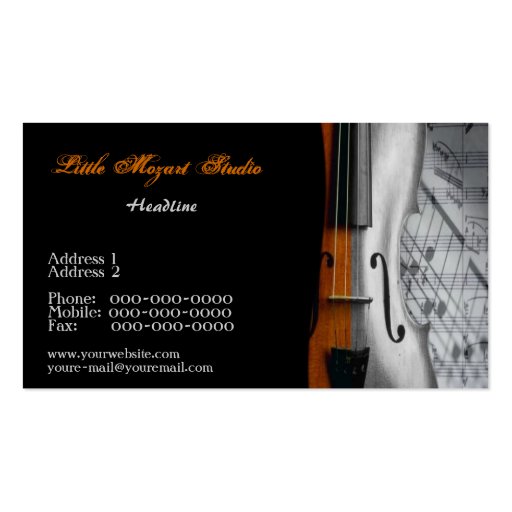 Violin Business Card (front side)