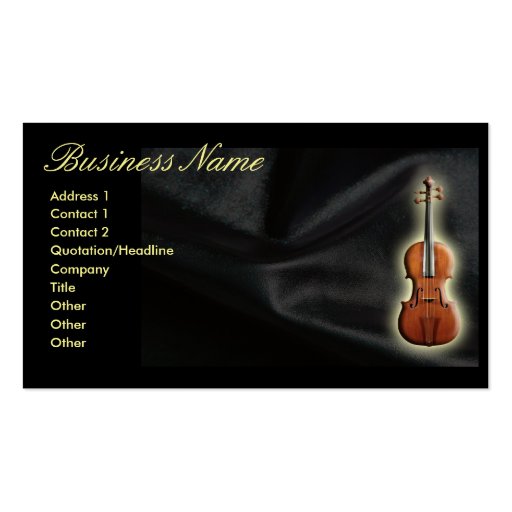 Violin Business Cards (front side)