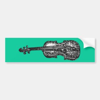 Violin Car Bumper Sticker