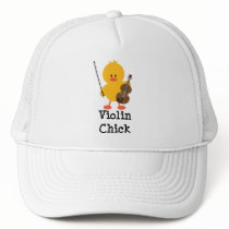 Violin Chick Cap hats by MusicTeesGifts Violin Chick Cap hats