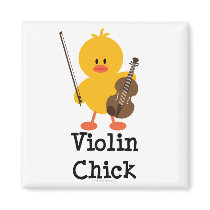 Violin Chick Magnet