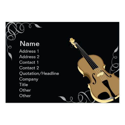 Violin - Chubby Business Card Templates (front side)