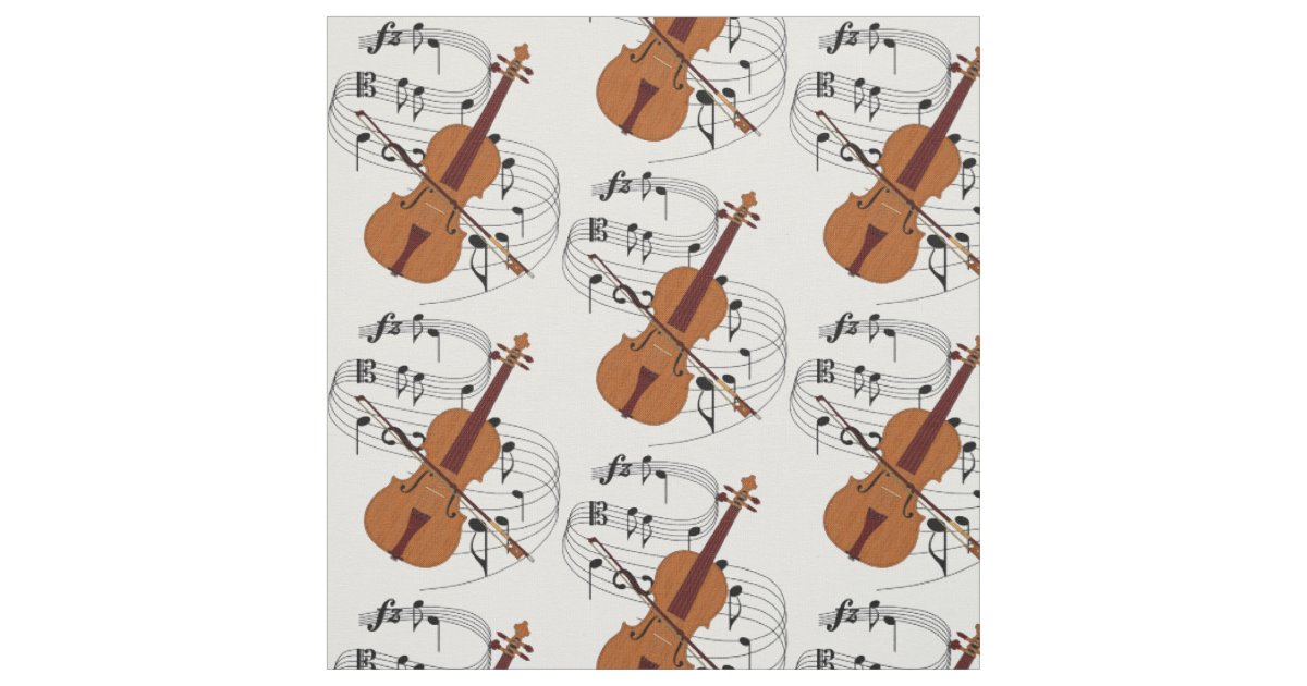 Violin Fabric Zazzle