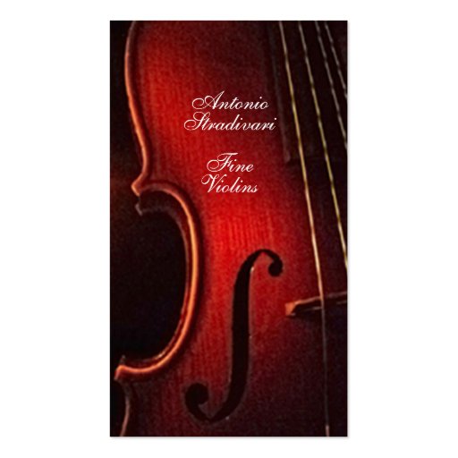 Violin Fine Instrument Maker Luthier Business Card