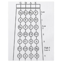 Violin Fingering Chart Personalized Flyer