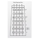 Violin Fingering Chart Customized Stationery