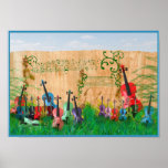 Violin Garden Poster