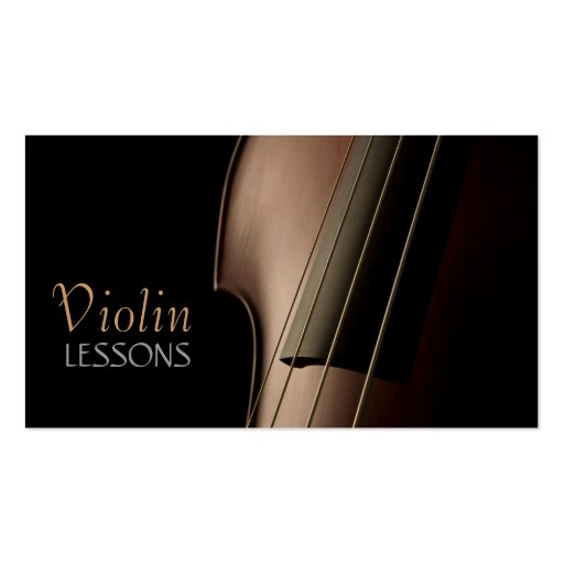 Violin Lessons, Music, Instruments Business Card (front side)