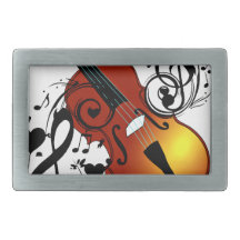 Violin,Lover at Heart_ Rectangular Belt Buckle