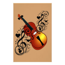 Violin,Lover at Heart_ Stationery