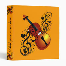 Violin,Lover at Heart_ Vinyl Binder