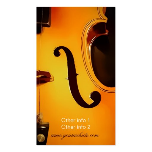 Violin Music Elegant Business card (back side)