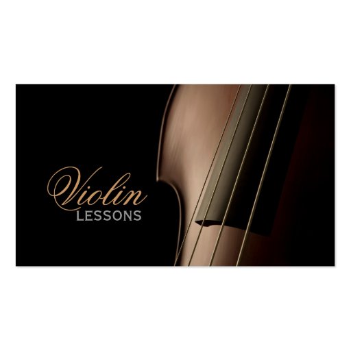 Violin, Music Lessons, Instructor Business Card (front side)