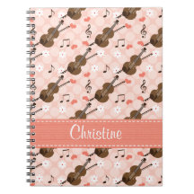 Violin Music Note Spiral Notebook Journal