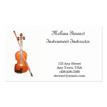 Violin Music Teacher Business Cards business cards