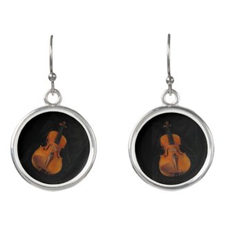 Violin Musical Instruments Drop Earrings
