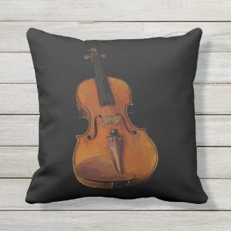 Violin Outdoor Pillow