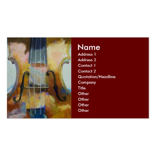 Violin Painting Business Card (front side)