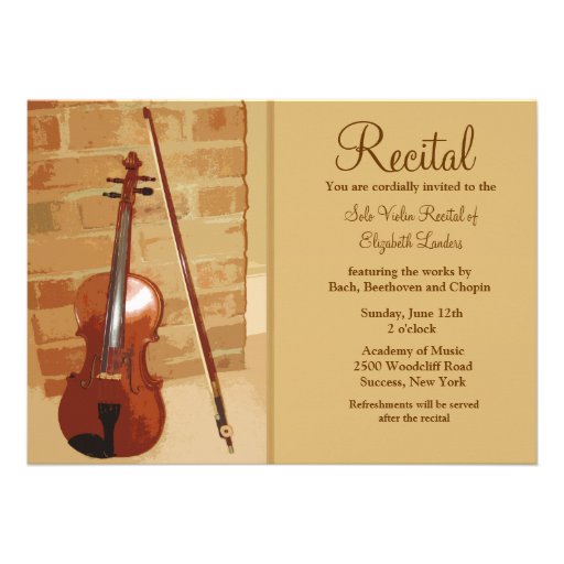 Violin Recital Invitation