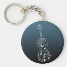 Violin Scrawl Key Chain