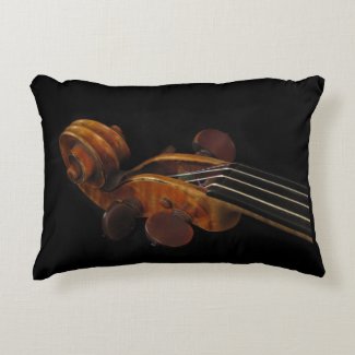 Violin Scroll Accent Pillow