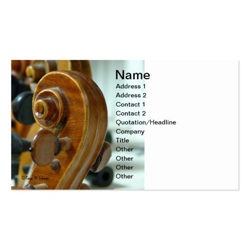 Violin Scroll Business Card (front side)