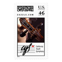 Violin Scroll Logo Postage postage