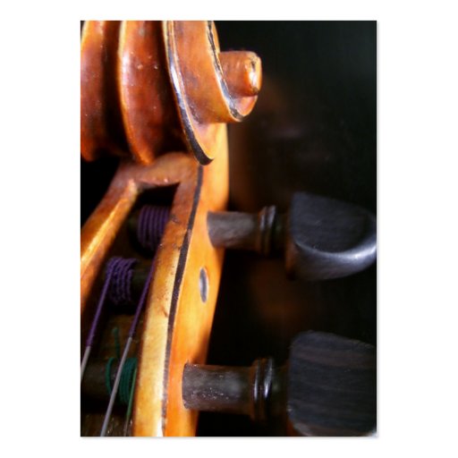 Violin Scroll Profile Card by Leslie Harlow Business Card Template (back side)