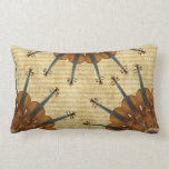 Violin Sunflowers Throw Pillows