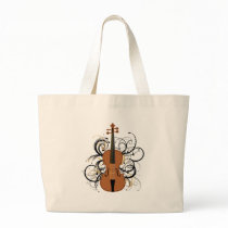 Violin Swirls Tote Bag