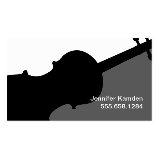 Violin Teacher Business Cards (front side)