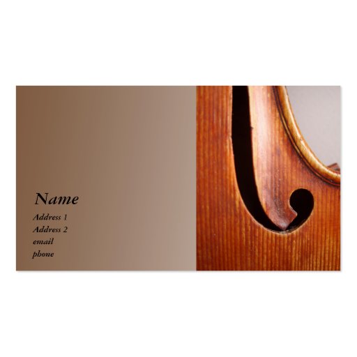 Violin / Viola Business Card (front side)