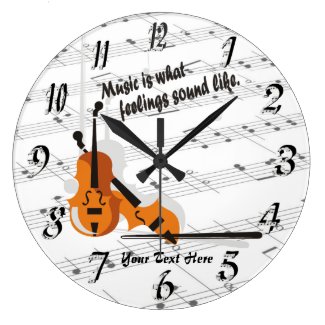 Violin - What Feelings Sound Like Round Wall Clock