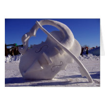 Violin - Winter Carnival, Quebec City Greeting Card