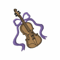 Violin with ribbon embroidered shirts by ZazzleEmbroidery Violin with ribbon embroidered shirts