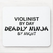 Violinist Deadly Ninja by Night Mouse Mats