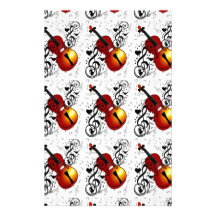 Violinist,Rock the House_ Personalized Stationery