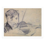Violinist Seen from the Front, Vincent van Gogh Post Card