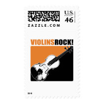 Violins Rock Postage Stamp