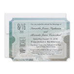 VIP Beach Destination Wedding Ticket Invitation