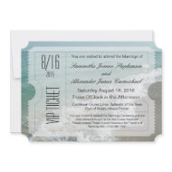 VIP Beach Destination Wedding Ticket Invitation invitation