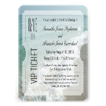 VIP Beach Destination Wedding Ticket Invitation