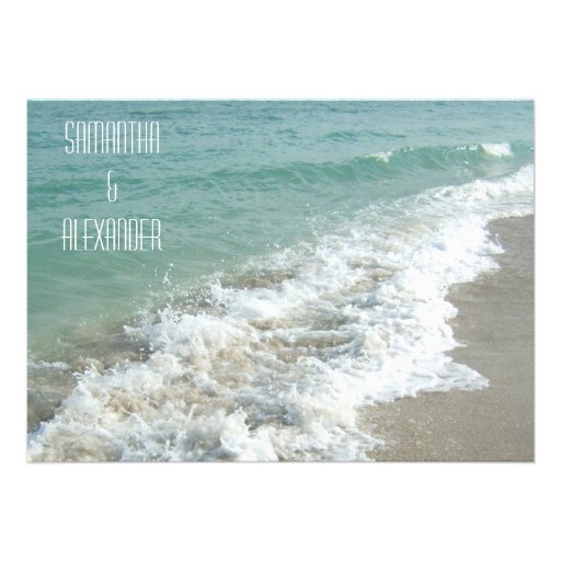 VIP Beach Destination Wedding Ticket Invitation