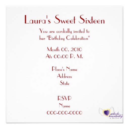 VIP Gigantic Sweet Sixteen Gift Invitation- Cust.