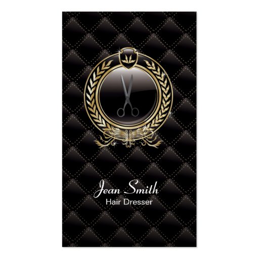 VIP Luxury Hair Dresser Dark business card (front side)