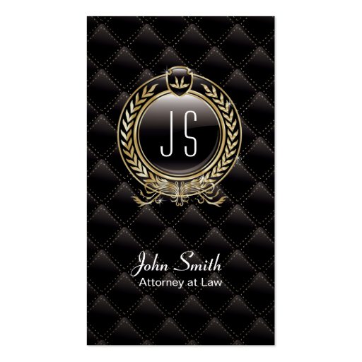 VIP Luxury Lawyer Dark business card (front side)