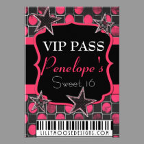 VIP Pass Sweet 16 Invitation invitations