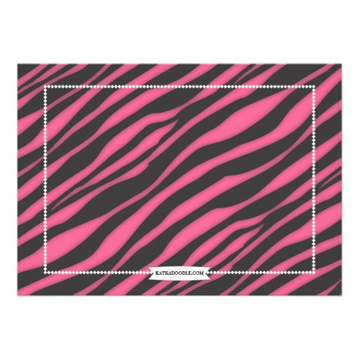 VIP Ticket Zebra Glam Sweet 16 Birthday Party Custom Invitation