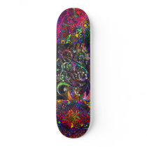 VIP Vanishing Pearl Digital Quilt & Circular  Art Skateboard Deck